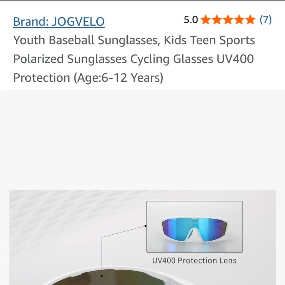 Jogvelo Kids Polarized Sports Glasses